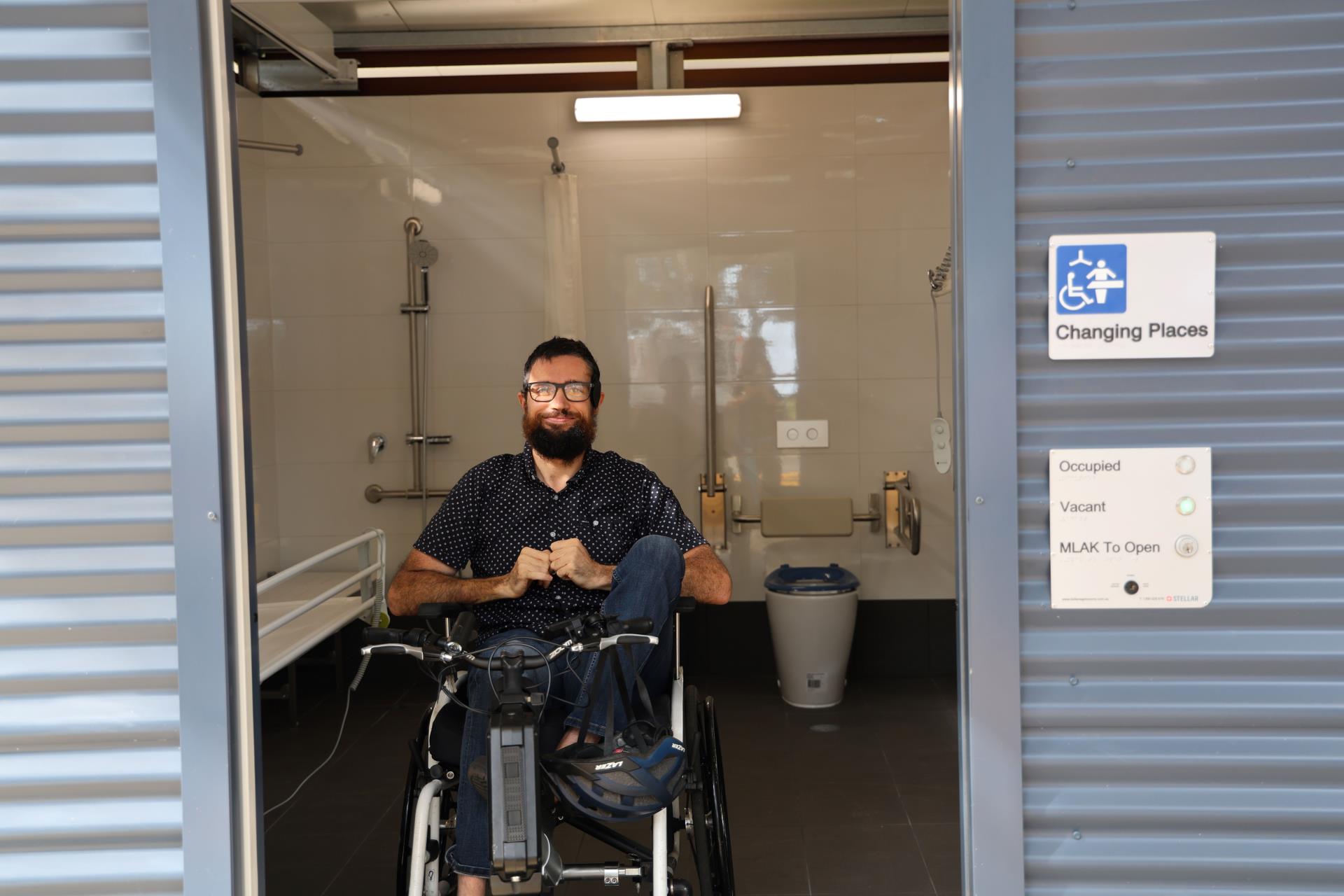Fraser inspecting new Changing Places facility