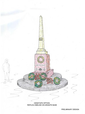 War Memorial Busselton - Proposed - Cenotaph Obelisk Preliminary Design 1