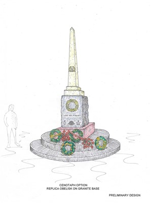 War Memorial Busselton - Proposed - Cenotaph Obelisk Preliminary Design 2
