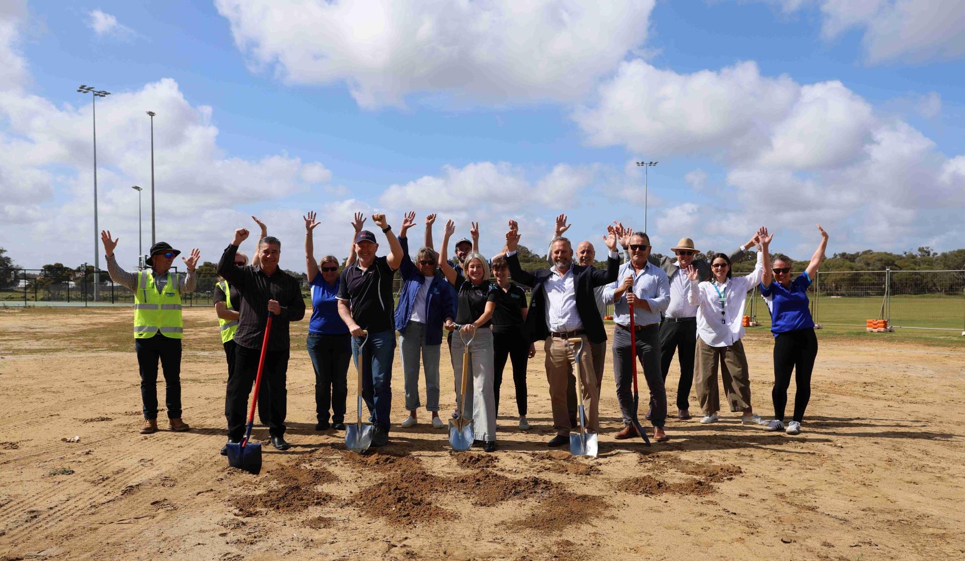 Sod turning celebrates commencement of the Dunsborough Lakes Sports