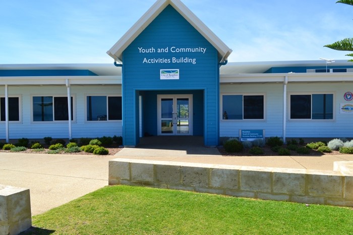 Image Gallery - Youth and Community Activities Building Entry from Beach