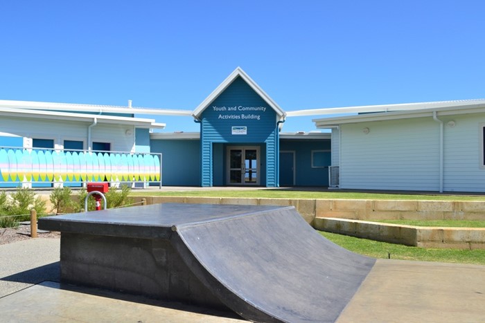 Image Gallery - Youth and Community Activities Building Entry from Skate